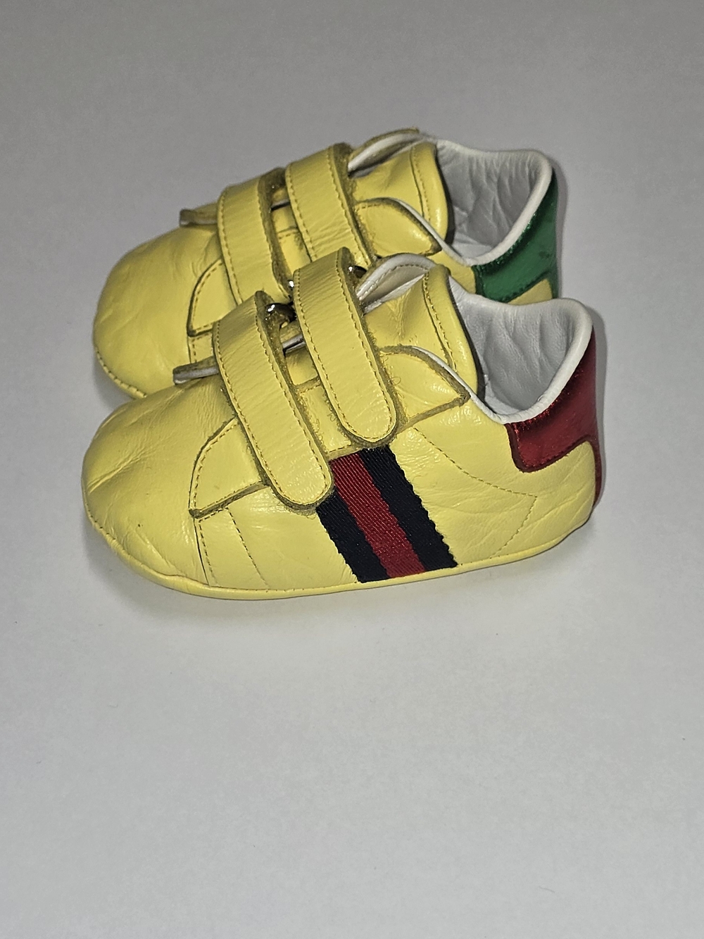 Gucci Yellow Leather Crib Shoes